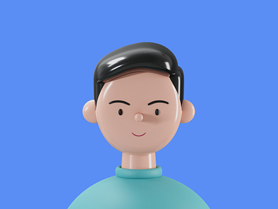 My 3D avatar 3d art 3d model avatar blender character design character modeling glossy miniature toy face