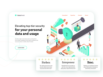 DataShield hero mockup concept