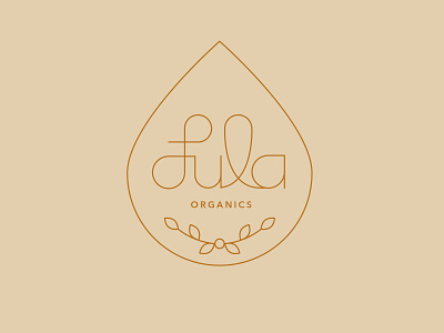 Lula Organics branding design flat logo minimal vector