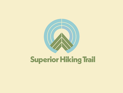 Superior Hiking Trail branding design flat logo minimal vector