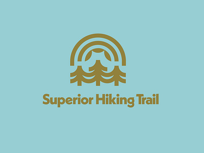 Superior Hiking Trail 2 branding design flat logo minimal vector