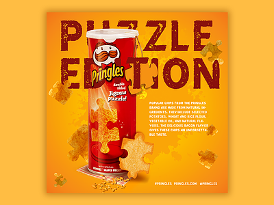 Famous "Pringles" chips branding design illustration photoshop portfolio post poster art poster design ui web