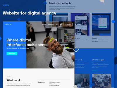 Digital agency website | ui/ux branding design digital figma figmadesign photoshop portfolio ui ux web webdesign website