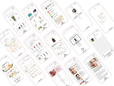 UI/ UX/ Product design for beauty application