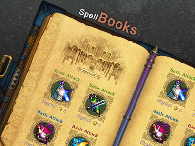 spell book game ui