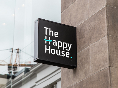 The Happy House bold branding character creative design dynamic identity dynamic logo geometric design logo logodesign typography vector