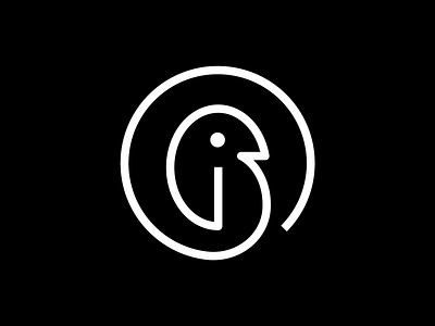 Penguin circle black brand branding design icon logo mark minimal penguin simple white