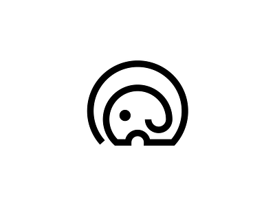 elephant brand branding design flat icon logo mark minimal simple white