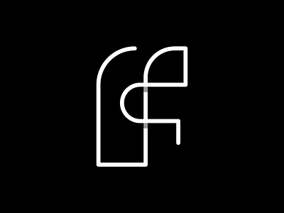 f black brand branding design flat icon logo minimal simple white