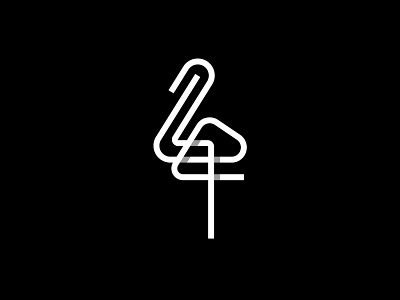 stork animal black branding design icon logo minimal simple vector white