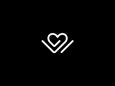w-heart branding design graphic design icon logo minimal simple ui vector white