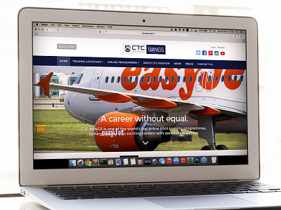 CTC Wings re-design app aviation clean concept design flying homepage redesign web web design website