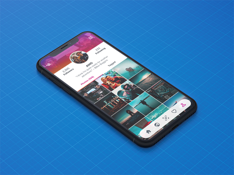 Instagram profile redesign by Alex Davies on Dribbble
