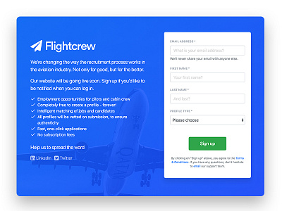 Flightcrew landing page