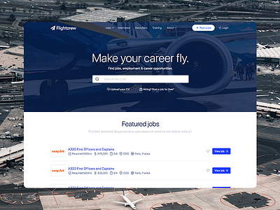 Flightcrew homepage coming soon design flightcrew homepage list search ui ux web design website