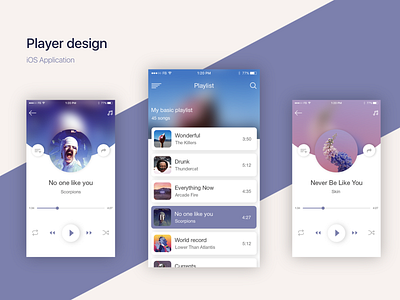 iOS Player design application design ios app design mobile app mobile ui player player ui