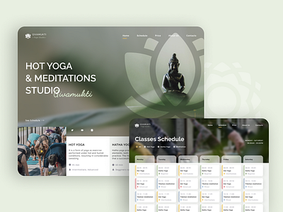 Yoga studio website design meditation school school website ui website website concept website design yoga yoga studio yoga website