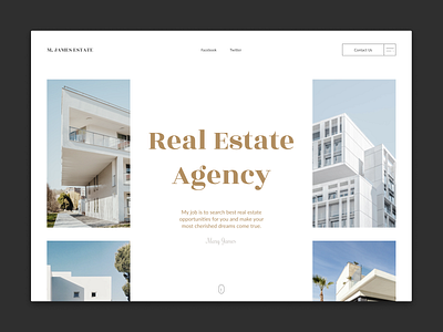 Real estate homepage design