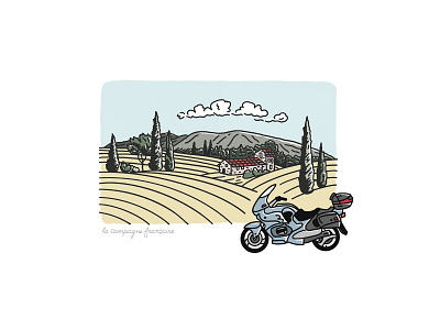 French Countryside Illustration