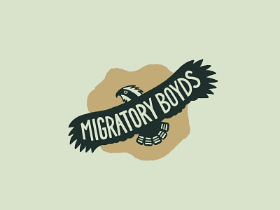 Migratory Boyds bird bird logo bird of prey flying handlettering lettering migrate migration osprey put a bird on it travel