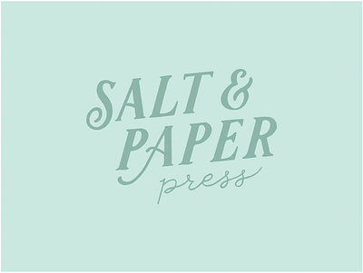 Salt & Paper Press branding handdrawn handlettering handwritten lettering letterpress logo procreate script texture