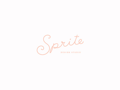 Sprite Studio Logo design hand lettering logo pink script studio