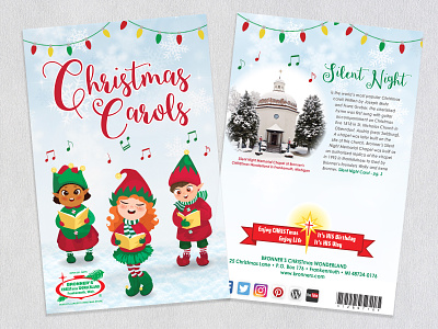 Christmas Carols Book design graphic design indesign layout design
