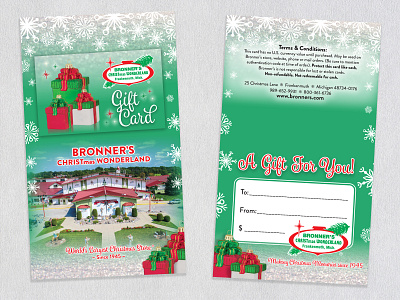 Bronner's Gift Card and Holder