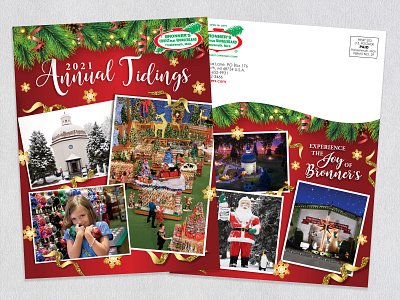 Bronner's Christmas Wonderland Annual Tidings Newsletter design designer graphic design graphicdesign indesign layout design newsletter print