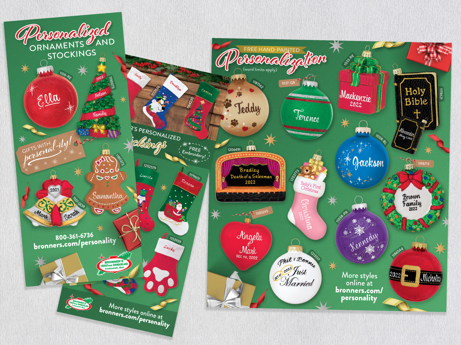 Bronner's Christmas Wonderland Personalized Ornament Brochure by Erin