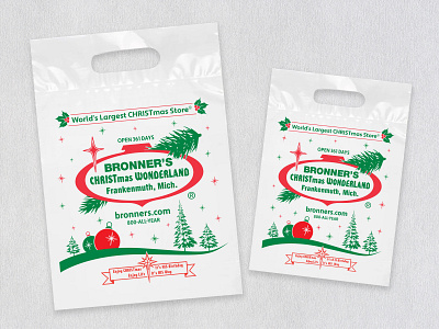 Bronner's Christmas Wonderland Store Bag bag branding design designer graphic design graphicdesign illustration