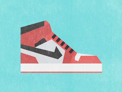 Classic sneakers classics illustration ink roller jordan nike red sneakers