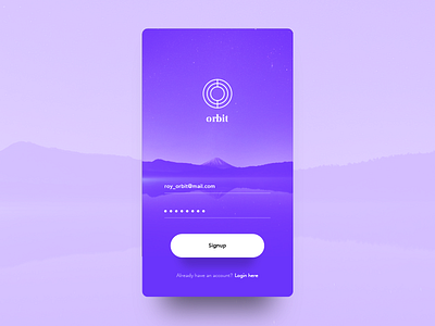 Daily UI 001 - Signup app daily ui signup ui