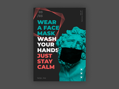 Just stay calm | Poster #003 calm coronavirus covid covid 19 design epidemic gs271320 minimal pandemic poster poster a day poster art poster design virus