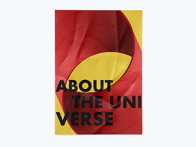 About the universe colors design flat font futura illustration mebius minimal modernism poster poster a day poster art poster design posters red typography universe yellow