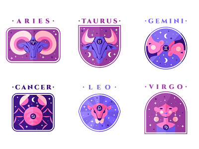 Flat Zodiac Signs (1/2)