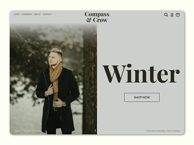 Winter - Website Concept concept design ecommerce shop fashion brand homepage design interfacedesign seasons ui uidesign userexperience userinterface userinterfacedesign ux uxdesign uxui website design winter