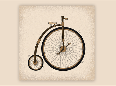 Old looking bicycle illustration bicycle brown illustration old