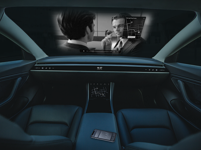 Futuristic self-driving car concept (Imperi) interfacedesign photoshop simulation