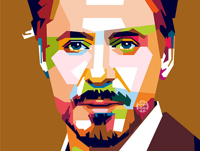 Robert Downey Jr Popart design digital graphic design illustration illustrations portrait vector vector illustration