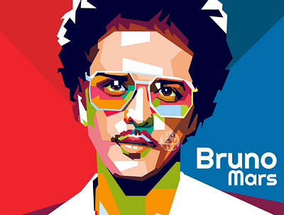 BRUNO MARS design digital graphic design ill illustration illustrations logo portrait vector vector illustration