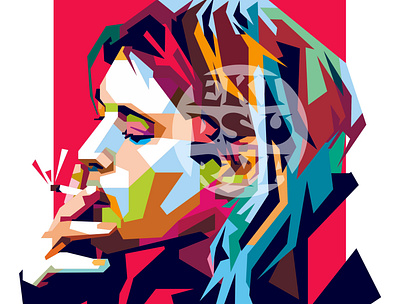 Kurt Cobain Popart Portrait design digital illustration illustrations kurtcobain logo portrait vector vector illustration
