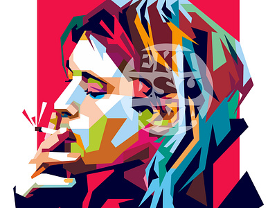 Kurt Cobain Popart Portrait
