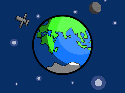 Earth animation branding design flat illustration vector