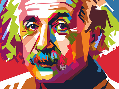 Albert Einstein animation design digital illustration illustrations popart portrait vector vector illustration wpap