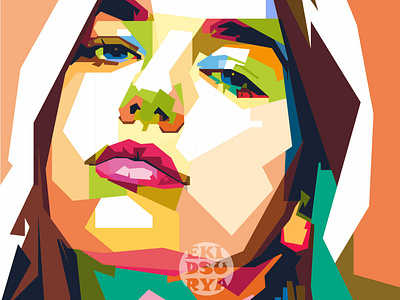 WPAP Dua Lipa POPART digital dualipa illustration illustrations illustrator popart portrait vector vector illustration wpap