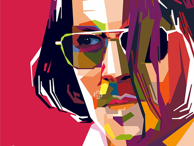 Johnny Depp art design digital illustration illustrations johnnydepp popart portrait vector vector illustration