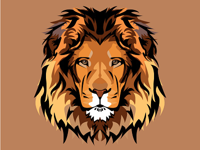 Lion animal design digital illustration illustrations lion lion head logo popart portrait vector vector illustration