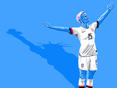 Megan Rapinoe Illustration editorial illustration procreate soccer