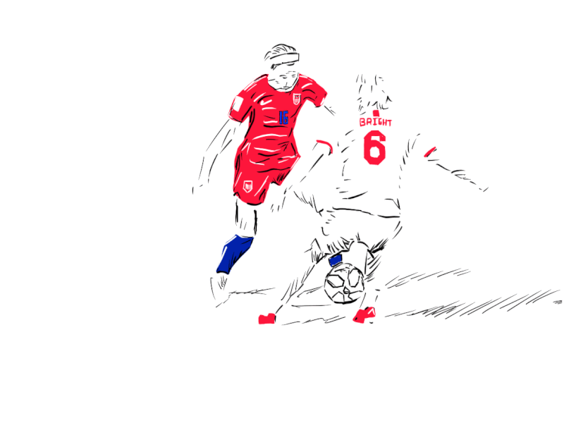 Rose Lavelle - Poetry in Motion animation illustration line art motion design motiongraphics procreate soccer